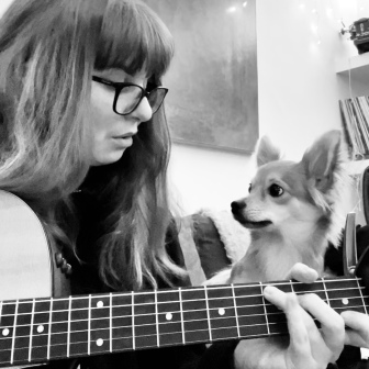 Writing a song on guitar with Izzy
